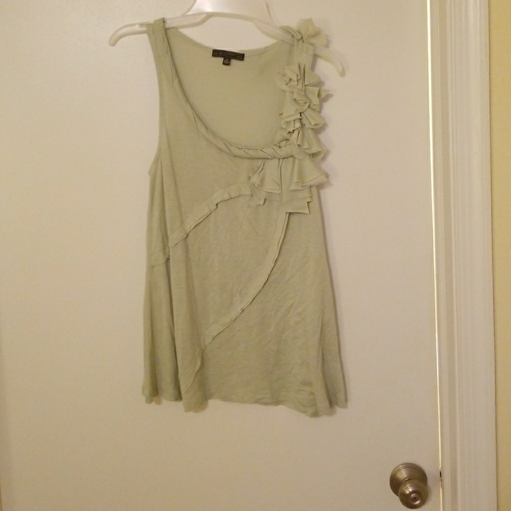 Mint green embellished tank top size medium
